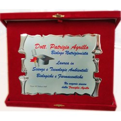 Targa ricordo in astuccio